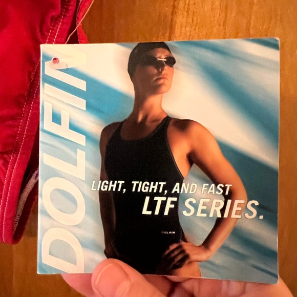Dolfin Competition LTF Series Swim Suit Red Swimsuit Girls Juniors Size 22 NWT - Picture 4 of 10